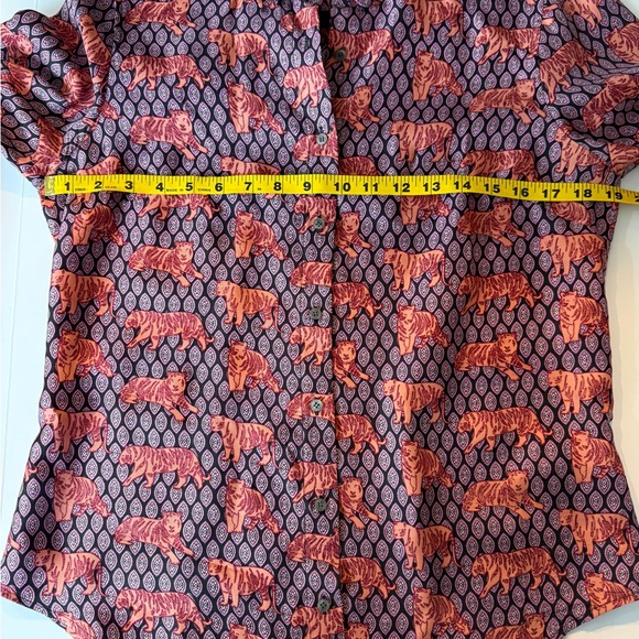 J. Crew Silk Tiger Print Blouse - Picture 4 of 9